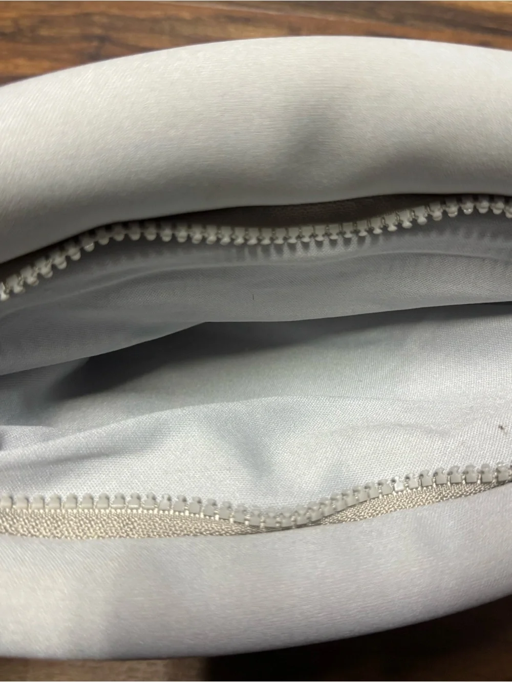 RHODE embossed soft pouch in light gray